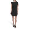 Women's Sleeveless Pocket Detail Suede A-line Mini Dress