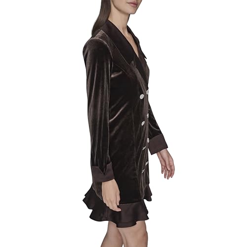 313sbUfLRDL.jpg Women's Novelty Button Collared Blazer Mini Dress