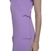 319jn1TFwgL.jpg Womens Short Sleeve Square Neck Bow Embellished Shift Mini Dress