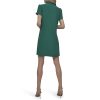 Women's Front Tie Ruffle Neckline Trapeze Dress