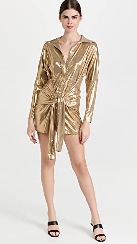 Women's Ty Front Nk Shirt Mini Dress