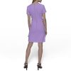 31Fx6j5sJkL.jpg Womens Short Sleeve Square Neck Bow Embellished Shift Mini Dress
