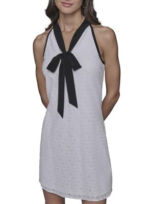 Women's Light Contrasting Colors Sleeveless Mini Dress