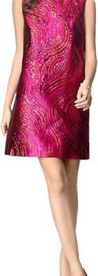 Women Purple Jacquard Sleeveless Tank Dress Beaded Summer Mini Casual High Street Fashion