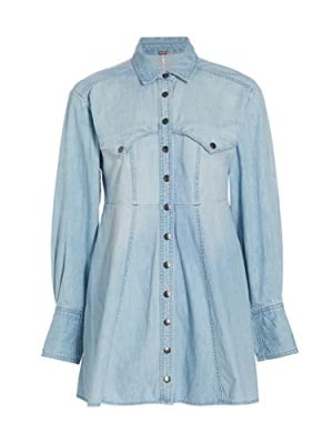 Women's Sammi Denim Mini Dress, Light Indigo, M