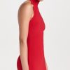 Women's Haltered Turtle Side Slit Mini Dress