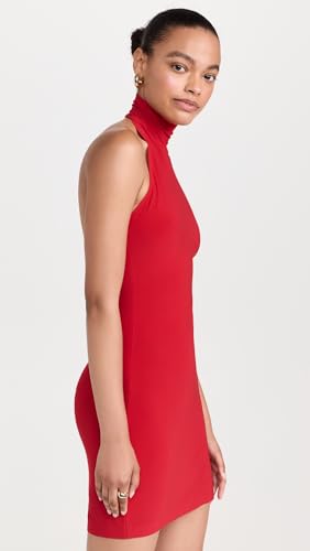 Women's Haltered Turtle Side Slit Mini Dress