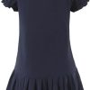 31df2rJ6o5L.jpg Women's Retro Pleated Knit Mini Dress Preppy Collared Short Summer