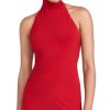 Women's Haltered Turtle Side Slit Mini Dress