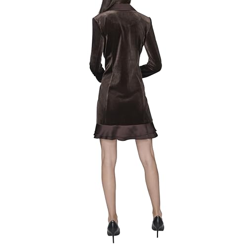 31r2XOJu4KL.jpg Women's Novelty Button Collared Blazer Mini Dress
