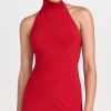 Women's Haltered Turtle Side Slit Mini Dress