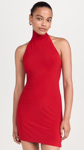 Women's Haltered Turtle Side Slit Mini Dress