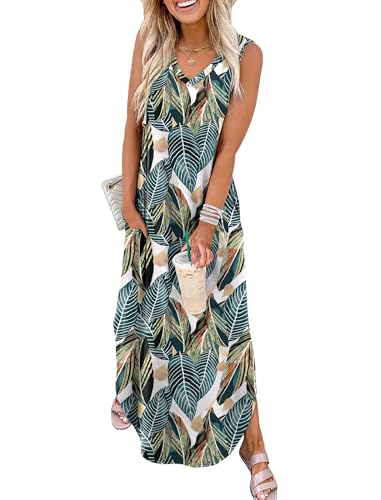 Summer Dresses Maxi Dress Vacation Beach Sundresses 2025 with Pockets