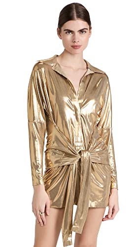 Women's Ty Front Nk Shirt Mini Dress