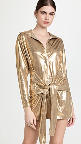 Women's Ty Front Nk Shirt Mini Dress