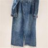 4177kJjKQL.jpg Women’s Strapless Denim Dress Slit High Waist Casual Wear