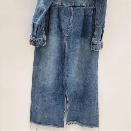 4177kJjKQL.jpg Women’s Strapless Denim Dress Slit High Waist Casual Wear