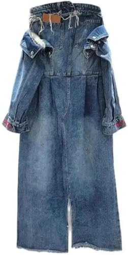 418blsAY8nL.jpg Women’s Strapless Denim Dress Slit High Waist Casual Wear