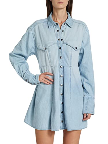 41BaXGtEdL.jpg Women's Sammi Denim Mini Dress, Light Indigo, M