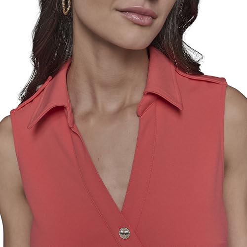 Women's Ruffle Flounce Collared Sleeveless Mini Dress