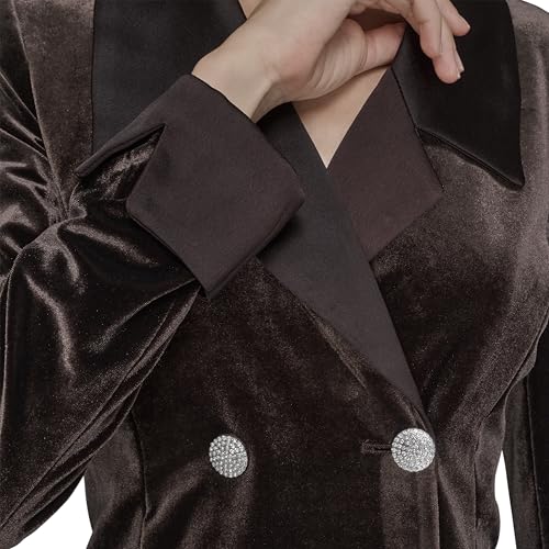 51-h-Y2J41L.jpg Women's Novelty Button Collared Blazer Mini Dress