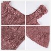 61boHB8J0L.jpg Womens Summer Ruffle Sleeve Sweetheart Neckline Printing Dress Mini Dresses
